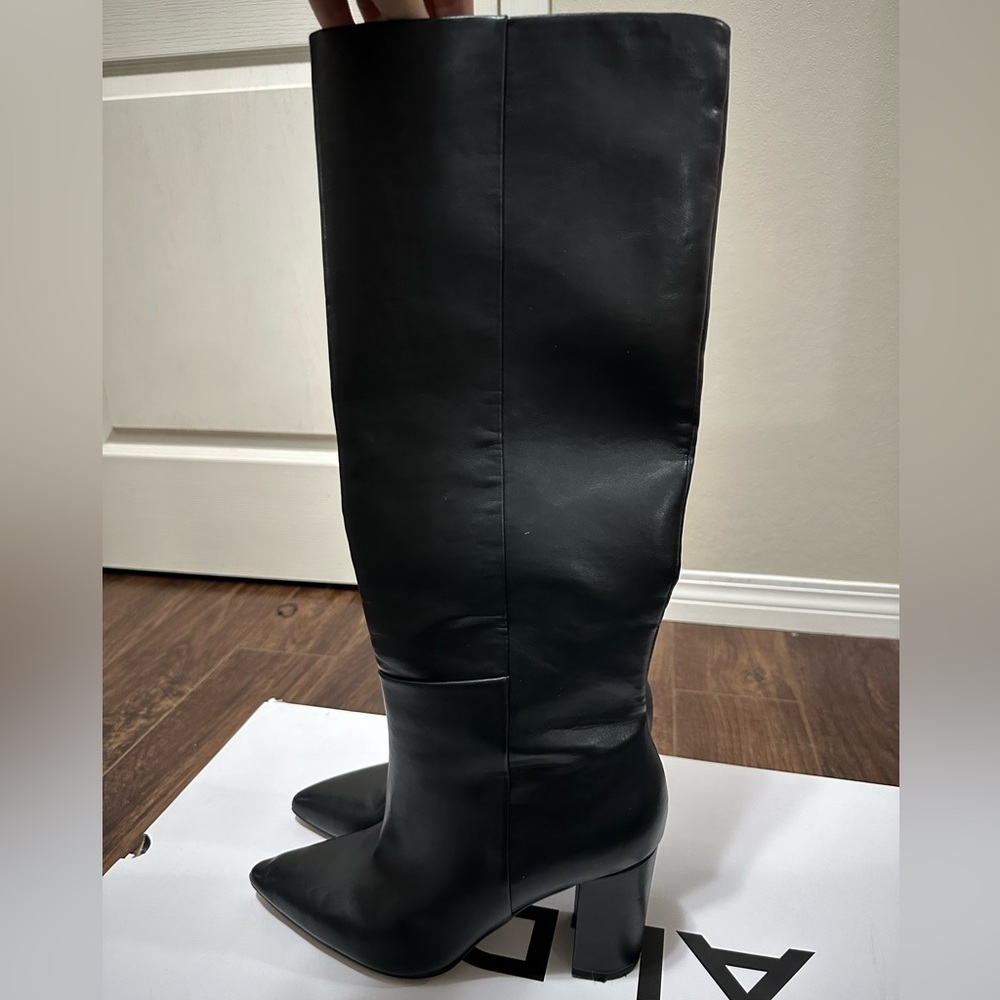 ALDO black leather knee high boots